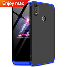 Handyhülle Hülle Kunststoff Schutzhülle Tasche Matt Vorder und Rückseite 360 Grad für Huawei Enjoy Max Blau und Schwarz