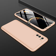 Handyhülle Hülle Kunststoff Schutzhülle Tasche Matt Vorder und Rückseite 360 Grad für Huawei Honor View 30 Pro 5G Gold