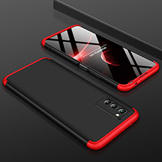 Handyhülle Hülle Kunststoff Schutzhülle Tasche Matt Vorder und Rückseite 360 Grad für Huawei Honor View 30 Pro 5G Rot und Schwarz