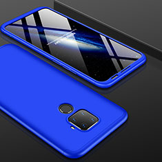 Handyhülle Hülle Kunststoff Schutzhülle Tasche Matt Vorder und Rückseite 360 Grad für Huawei Nova 5i Pro Blau