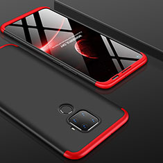 Handyhülle Hülle Kunststoff Schutzhülle Tasche Matt Vorder und Rückseite 360 Grad für Huawei Nova 5i Pro Rot und Schwarz