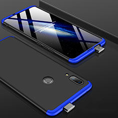 Handyhülle Hülle Kunststoff Schutzhülle Tasche Matt Vorder und Rückseite 360 Grad für Huawei P Smart Z Blau und Schwarz