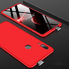 Handyhülle Hülle Kunststoff Schutzhülle Tasche Matt Vorder und Rückseite 360 Grad für Huawei P Smart Z Rot