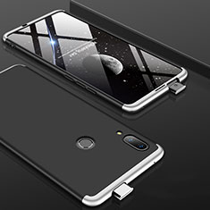 Handyhülle Hülle Kunststoff Schutzhülle Tasche Matt Vorder und Rückseite 360 Grad für Huawei P Smart Z Silber und Schwarz