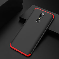 Handyhülle Hülle Kunststoff Schutzhülle Tasche Matt Vorder und Rückseite 360 Grad für Oppo A9 Rot und Schwarz