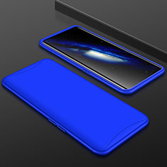 Handyhülle Hülle Kunststoff Schutzhülle Tasche Matt Vorder und Rückseite 360 Grad für Oppo Find X Super Flash Edition Blau