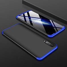 Handyhülle Hülle Kunststoff Schutzhülle Tasche Matt Vorder und Rückseite 360 Grad für Samsung Galaxy A70S Blau und Schwarz
