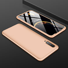 Handyhülle Hülle Kunststoff Schutzhülle Tasche Matt Vorder und Rückseite 360 Grad für Samsung Galaxy A70S Gold