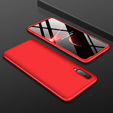 Handyhülle Hülle Kunststoff Schutzhülle Tasche Matt Vorder und Rückseite 360 Grad für Samsung Galaxy A70S Rot