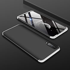 Handyhülle Hülle Kunststoff Schutzhülle Tasche Matt Vorder und Rückseite 360 Grad für Samsung Galaxy A70S Silber