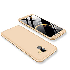 Handyhülle Hülle Kunststoff Schutzhülle Tasche Matt Vorder und Rückseite 360 Grad für Samsung Galaxy J6 (2018) J600F Gold