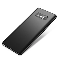 Handyhülle Hülle Kunststoff Schutzhülle Tasche Matt Vorder und Rückseite 360 Grad für Samsung Galaxy Note 8 Schwarz