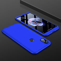 Handyhülle Hülle Kunststoff Schutzhülle Tasche Matt Vorder und Rückseite 360 Grad für Xiaomi Mi 6X Blau