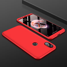 Handyhülle Hülle Kunststoff Schutzhülle Tasche Matt Vorder und Rückseite 360 Grad für Xiaomi Mi 6X Rot