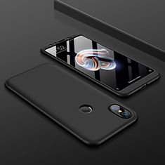 Handyhülle Hülle Kunststoff Schutzhülle Tasche Matt Vorder und Rückseite 360 Grad für Xiaomi Mi 6X Schwarz
