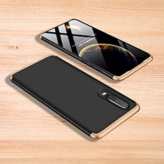 Handyhülle Hülle Kunststoff Schutzhülle Tasche Matt Vorder und Rückseite 360 Grad für Xiaomi Mi 9 Lite Gold und Schwarz