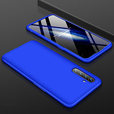 Handyhülle Hülle Kunststoff Schutzhülle Tasche Matt Vorder und Rückseite 360 Grad M01 für Realme X2 Blau