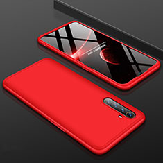 Handyhülle Hülle Kunststoff Schutzhülle Tasche Matt Vorder und Rückseite 360 Grad M01 für Realme X2 Rot