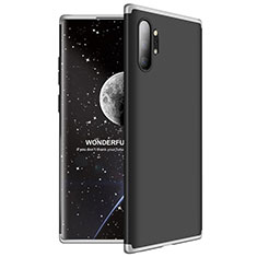 Handyhülle Hülle Kunststoff Schutzhülle Tasche Matt Vorder und Rückseite 360 Grad M01 für Samsung Galaxy Note 10 Plus Silber und Schwarz