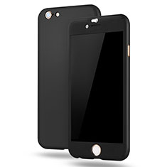 Handyhülle Hülle Kunststoff Schutzhülle Tasche Matt Vorder und Rückseite 360 Grad M02 für Apple iPhone 6 Plus Schwarz