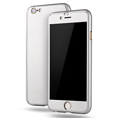 Handyhülle Hülle Kunststoff Schutzhülle Tasche Matt Vorder und Rückseite 360 Grad M02 für Apple iPhone 6 Plus Weiß
