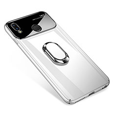 Handyhülle Hülle Kunststoff Schutzhülle Tasche Spiegel 360 Grad mit Magnetisch Fingerring Ständer für Huawei Nova 3i Weiß