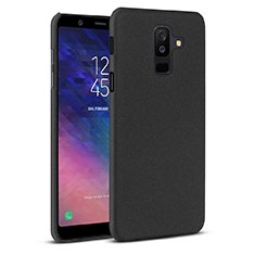 Handyhülle Hülle Kunststoff Schutzhülle Tasche Treibsand für Samsung Galaxy A6 Plus Schwarz