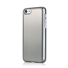Handyhülle Hülle Luxus Aluminium Metall Brushed für Apple iPhone 5C Silber