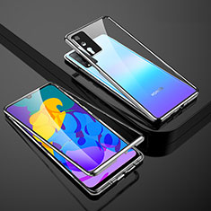 Handyhülle Hülle Luxus Aluminium Metall Rahmen Spiegel 360 Grad Ganzkörper Tasche für Huawei Honor Play4T Pro Silber