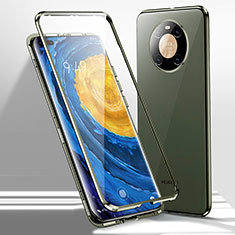 Handyhülle Hülle Luxus Aluminium Metall Rahmen Spiegel 360 Grad Ganzkörper Tasche für Huawei Mate 40E Pro 5G Grün
