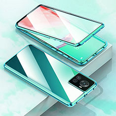 Handyhülle Hülle Luxus Aluminium Metall Rahmen Spiegel 360 Grad Ganzkörper Tasche für OnePlus 10R 5G Grün