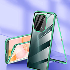 Handyhülle Hülle Luxus Aluminium Metall Rahmen Spiegel 360 Grad Ganzkörper Tasche für Xiaomi Mi 13 5G Grün