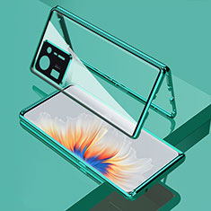 Handyhülle Hülle Luxus Aluminium Metall Rahmen Spiegel 360 Grad Ganzkörper Tasche für Xiaomi Mi Mix 4 5G Grün
