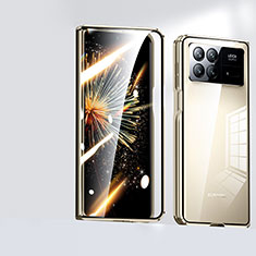 Handyhülle Hülle Luxus Aluminium Metall Rahmen Spiegel 360 Grad Ganzkörper Tasche für Xiaomi Mix Fold 3 5G Gold