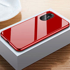 Handyhülle Hülle Luxus Aluminium Metall Rahmen Spiegel 360 Grad Ganzkörper Tasche M02 für Huawei Nova 8 5G Rot