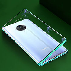 Handyhülle Hülle Luxus Aluminium Metall Rahmen Spiegel 360 Grad Ganzkörper Tasche M04 für Vivo Nex 3 Grün