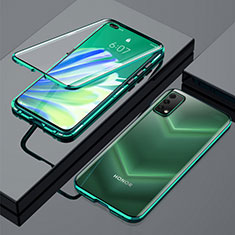 Handyhülle Hülle Luxus Aluminium Metall Rahmen Spiegel 360 Grad Tasche für Huawei Honor View 30 Pro 5G Grün
