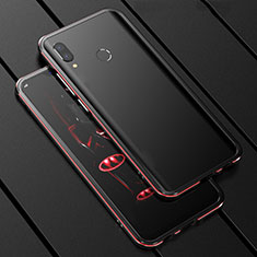 Handyhülle Hülle Luxus Aluminium Metall Rahmen Spiegel 360 Grad Tasche für Huawei Nova 3i Rot und Schwarz