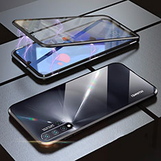 Handyhülle Hülle Luxus Aluminium Metall Rahmen Spiegel 360 Grad Tasche für Huawei Nova 5 Schwarz