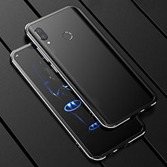 Handyhülle Hülle Luxus Aluminium Metall Rahmen Spiegel 360 Grad Tasche für Huawei P Smart+ Plus Schwarz