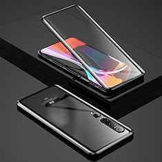 Handyhülle Hülle Luxus Aluminium Metall Rahmen Spiegel 360 Grad Tasche für Xiaomi Mi 10 Schwarz