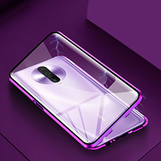 Handyhülle Hülle Luxus Aluminium Metall Rahmen Spiegel 360 Grad Tasche für Xiaomi Redmi K30 4G Violett