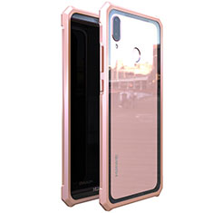 Handyhülle Hülle Luxus Aluminium Metall Rahmen Spiegel 360 Grad Tasche M01 für Huawei Nova 3e Rosegold