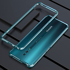 Handyhülle Hülle Luxus Aluminium Metall Rahmen Spiegel 360 Grad Tasche M01 für Oppo Reno Grün