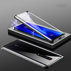 Handyhülle Hülle Luxus Aluminium Metall Rahmen Spiegel 360 Grad Tasche M01 für Xiaomi Mi 9T Pro Schwarz