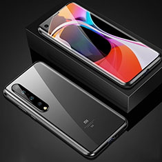 Handyhülle Hülle Luxus Aluminium Metall Rahmen Spiegel 360 Grad Tasche M02 für Xiaomi Mi 10 Pro Schwarz