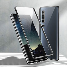 Handyhülle Hülle Luxus Aluminium Metall Rahmen Spiegel 360 Grad Tasche M02 für Xiaomi Mi 10 Schwarz