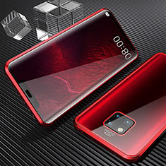 Handyhülle Hülle Luxus Aluminium Metall Rahmen Spiegel 360 Grad Tasche M04 für Huawei Mate 20 Pro Rot