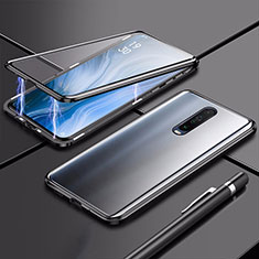 Handyhülle Hülle Luxus Aluminium Metall Rahmen Spiegel 360 Grad Tasche M04 für Xiaomi Redmi K30 4G Schwarz