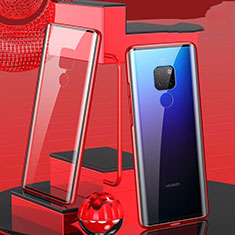 Handyhülle Hülle Luxus Aluminium Metall Rahmen Spiegel 360 Grad Tasche T04 für Huawei Mate 20 Rot